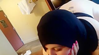 Hijab Wife Nuggie Giving Step daddy A Bj Apology