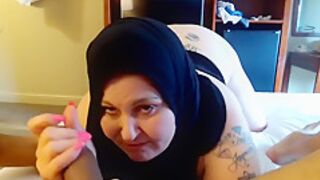 Hijab Wife Nuggie Giving Step daddy A Bj Apology