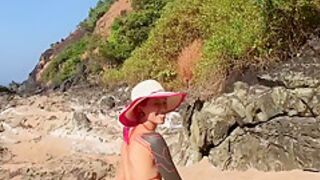 Naughty Beach Weekend - Neko Jinger Giving Head On Public Beach Trailer