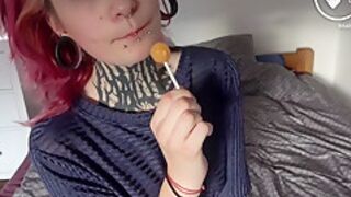 Sucking On Lollipop And Thinking Of Dick