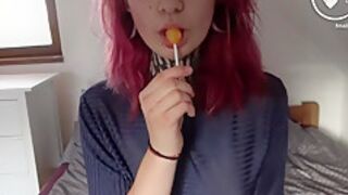 Sucking On Lollipop And Thinking Of Dick