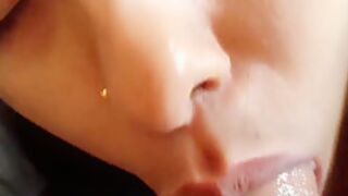 Big Cum In Her Mouth Asks Me For More Cock