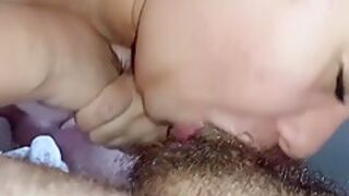 Big Soft Lips Running Tight On The Hard Cock Leaving The Cock All Wet For A Naughty Handjob