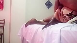 I Fill The Mature 60-year-old Stepmothers Ass And Pussy With Milk