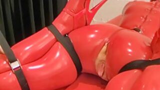 Red Latex Bondage Doll