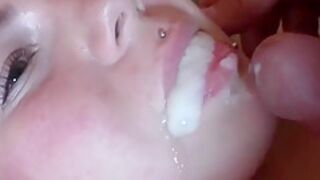 Chubby Adriana Gagging On Cum Fail