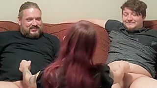 Tiny Redhead Wife Haven Moss Enjoys First Threesome With Husband And Friend