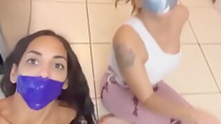 Eden And Violet Self Tape-gagged And Gagtalking