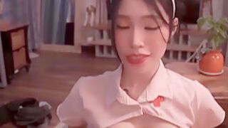 Vietnamese Girl Cosplaying As A Nurse And Having Sex
