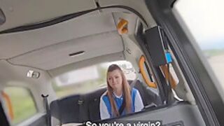 College Amateur Slut In Stockings Fucked Outdoor In Taxi