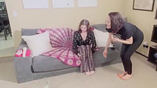 A Strip-tossing Game In The Living Room Lesbian Turn