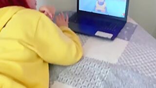 Stepsister With Pikachu Hoodie Blows Me For Helping Her In Her Game