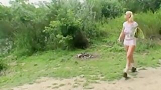 Teen 18+ Joins In Oldies Trio In Outdoor Sex Romp