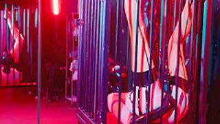 Slavegirl Masturbates In Hanging Cage