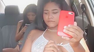 Hot Brunettes Film Their Tits Their Bodies And Masturbate In The Uber