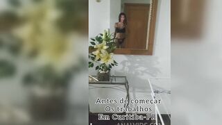 em casa antes de comecar os trabalhos ?