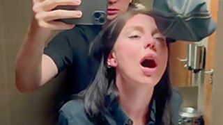 Risky Public Sex In The Toilet Fucked A Mcdonalds Worker Because Of Spilled Soda! - Eva Soda