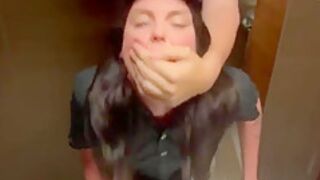 Risky Public Sex In The Toilet Fucked A Mcdonalds Worker Because Of Spilled Soda! - Eva Soda