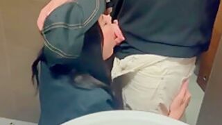 Risky Public Sex In The Toilet Fucked A Mcdonalds Worker Because Of Spilled Soda! - Eva Soda