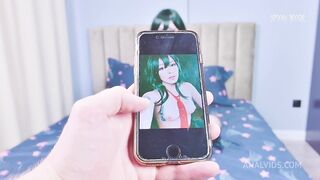 stepbrother wants to post asui tsuyu s nudes online, but she seduces him and lets him fuck her ass