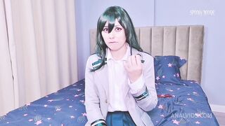 stepbrother wants to post asui tsuyu s nudes online, but she seduces him and lets him fuck her ass