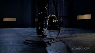 katwoman jennifer dark prowls into a prison cage 3way