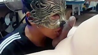 Adorable Pinay Maid Showing Off Her Blowjob Skills