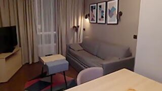 Big Ass Blonde In Pretty Blonde French Girl With Big Ass Cheats On Her Boyfriend, Caught Masturbating And By Her Roommate