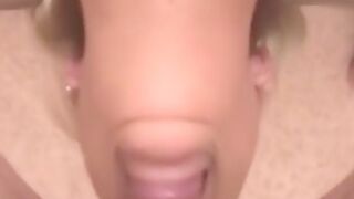 A Sexy Blonde Deep Blowjob On His Small Cock Pov Style