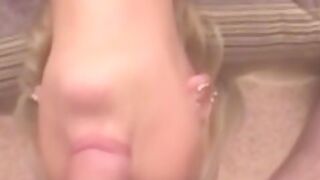 A Sexy Blonde Deep Blowjob On His Small Cock Pov Style