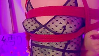 Breath Play With Neck Rope In Shibari Bondage With Real Couple