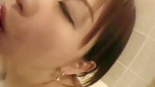 Japanese Blowjob And Masturbate In Bathtub