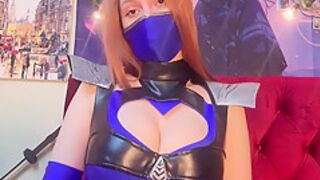 Teenage 18+ Kitan From Mortal Kombat Plays With Big Natural Tits And Jerks Tight Young Pussy Close-up