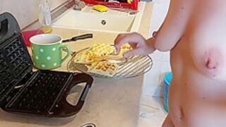 Crazy Amateur Couple In The Kitchen Hairy Pussy , Big Ass, Big Tits, Big Nipples - Sexy Wife