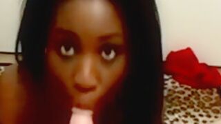 Big Tits Ebony Slut Is Sucking Off His Small Dick Like A Pro