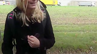 Blonde Easy Convinced To Fuck In Driving Van With Stranger 7 Min