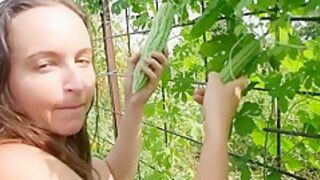 Devoutdevour - Garden Play Long Bean Whipping, Bisexual Bittermelon, Squirting With And More