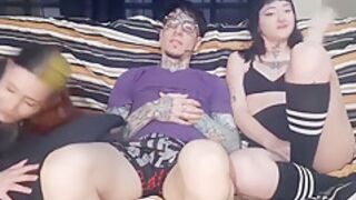 John Lemon, Mei Pang And Blaze Rager In Watching Sex Education And My Friend Wakes Me Up Sucking Dick Ft