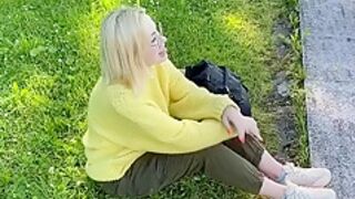 Blonde In The Park Wanted Fresh Cock