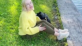 Blonde In The Park Wanted Fresh Cock