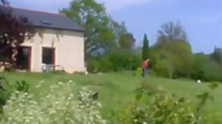 1 Pretty Blonde Blonde Girl Fucked By 4 Voyeurs In The Fresh Grass!