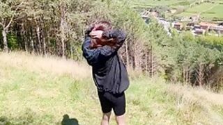 Lovers X - Horny Young Brunettes Intense Forest Walk Blowjob - Public Sex - Klx