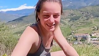 Lovers X - Horny Young Brunettes Intense Forest Walk Blowjob - Public Sex - Klx