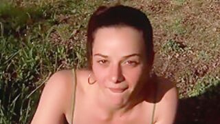 Lovers X - Public Park Bj Sexy Brunette Takes It Deep - Blowjob Fantasies - Klx