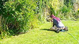 Pissing In My Nikes Soaked Sprinkler Fun!