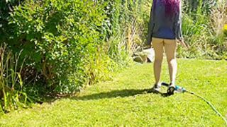 Pissing In My Nikes Soaked Sprinkler Fun!