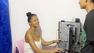 Rough Sex In I Fuck The Black Secretary For Her Tight Pussy And Cum Inside Her