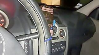 Horny Housewife Fucks The Delivery Guy Outdoor In His Car - At Night And Miss Squirting