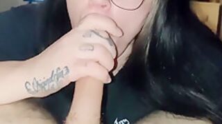 Nerdy Glasses - Babe Drains Your Dick