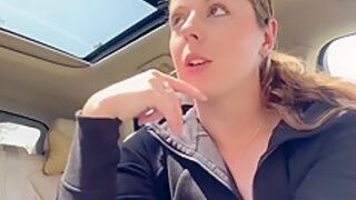 Nadia Foxx - Trying Out The Biggest Toy Ive Ever Owned In The Backseat Of My Car!!